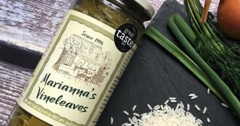 Marianna's organic Greek vine leaves from Halkidiki in a glass jar