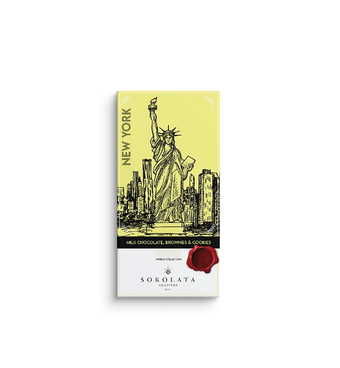World Collection: New York (Milk Chocolate, Brownies & Cookies) 100g