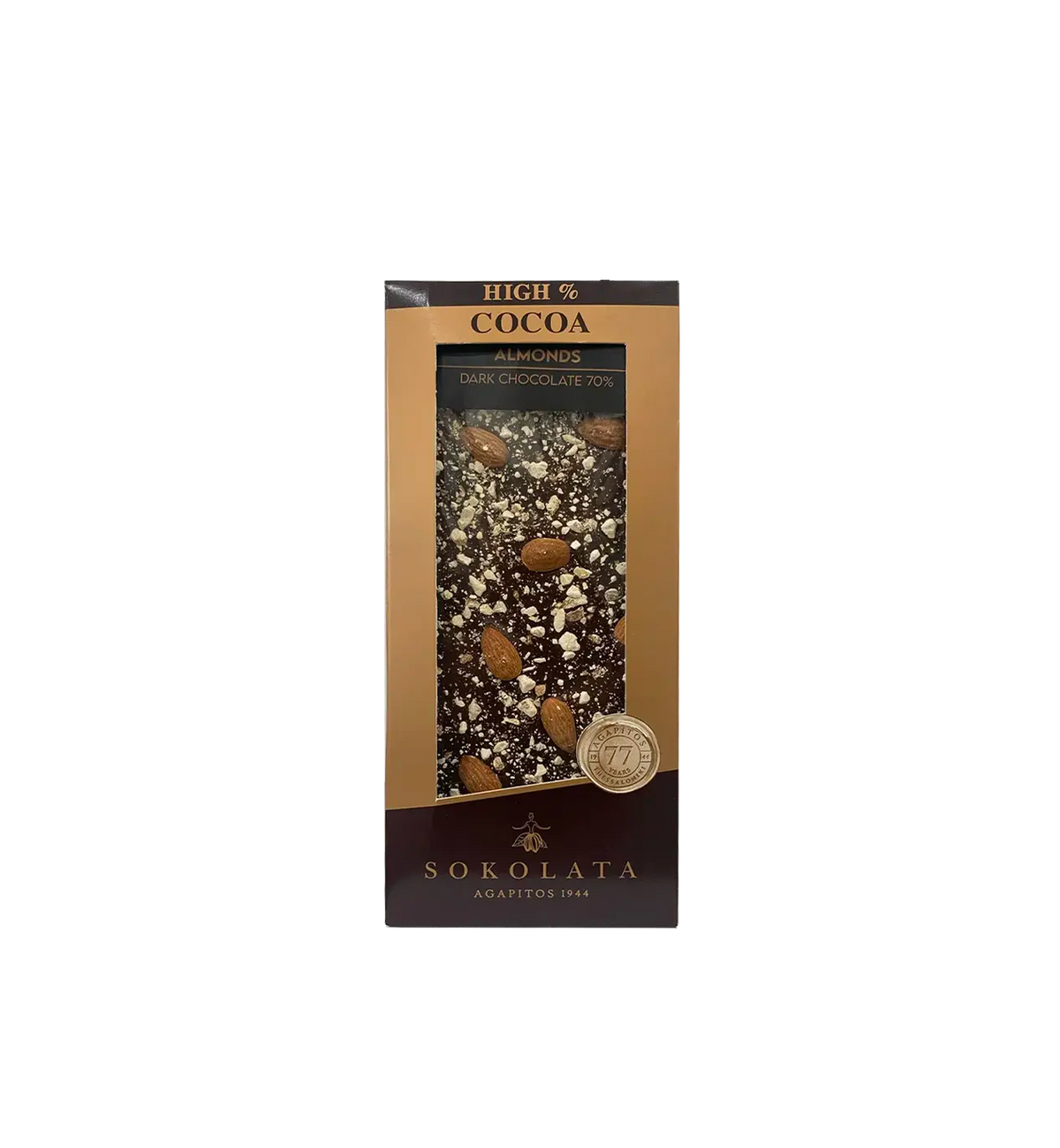 Dark Chocolate (70% Cocoa) with Almonds  100g