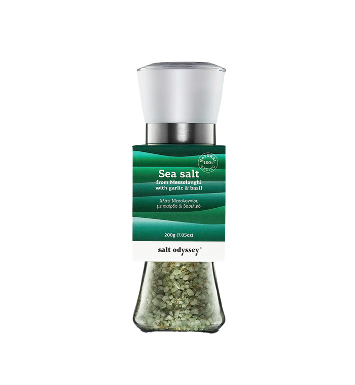 Sea Salt Mill with Basil & Garlic 180g