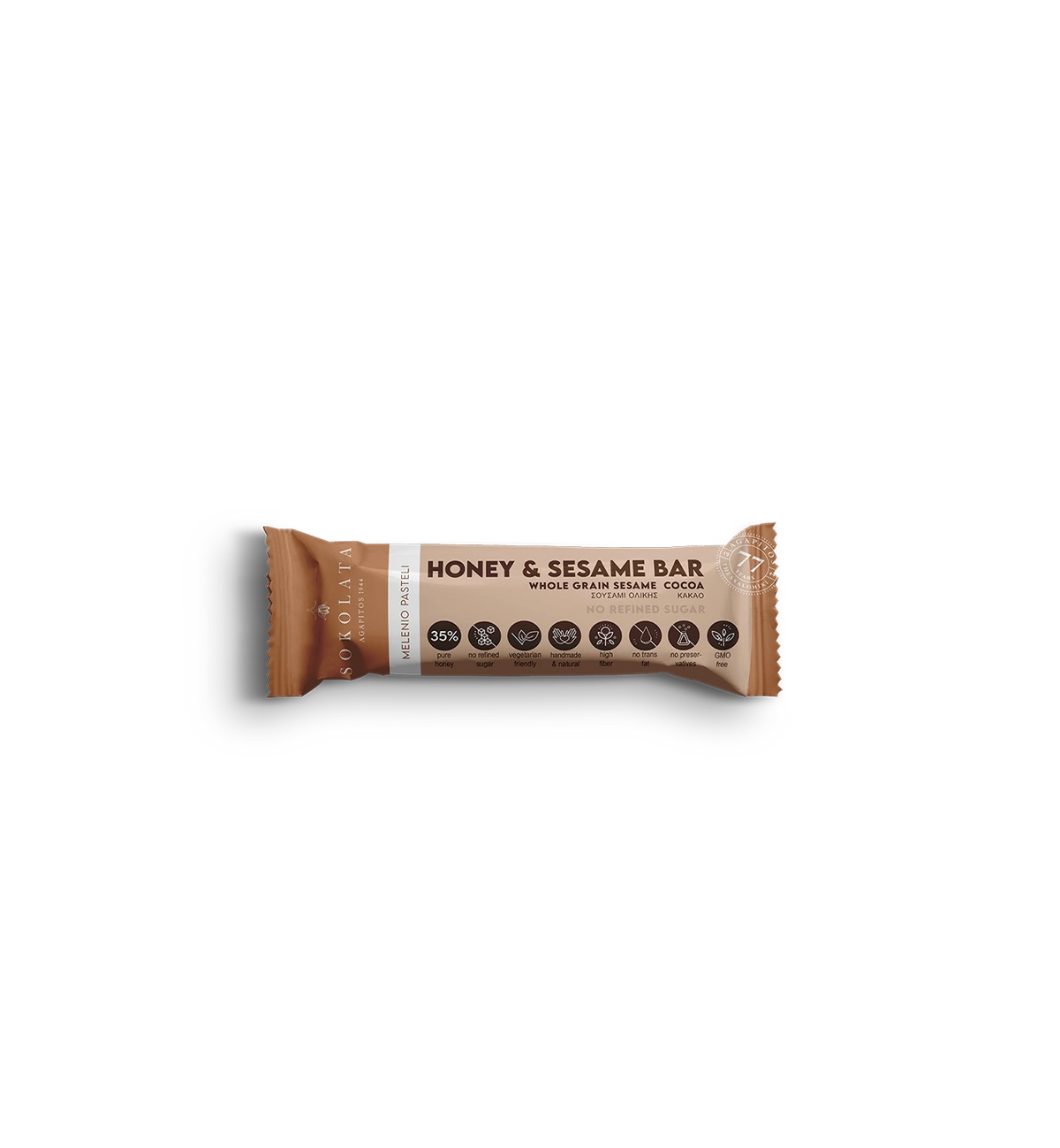 Wholegrain Sesame Bar with Cocoa & Honey 50g