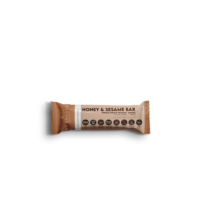 Wholegrain Sesame Bar with Cocoa & Honey 50g